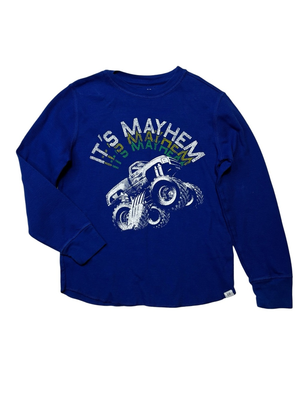 GAP Royal Blue Long-Sleeve Monster Truck Tee